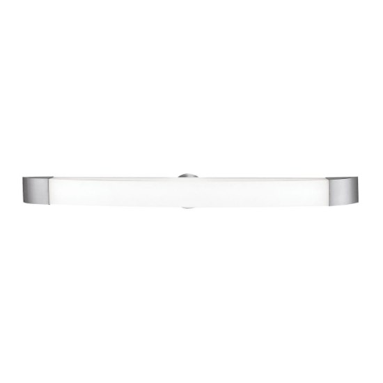 Foto para 39w Aspen Bi-Pin T-5 HO Linear Fluorescent Damp Location Brushed Steel Opal Vanity & Wall Fixture (CAN 35.9"x2.6"x1.25"Ø4.4")