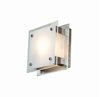 Picture of 60w Vision G9 G9 Halogen Damp Location Brushed Steel Frosted Flush-Mount