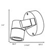 Picture of 35w KO GU-10 MR-16 Halogen Bronze Clear Marine Grade Wet Location Spotlight 4"Ø4" (CAN 1.5"Ø4.2")