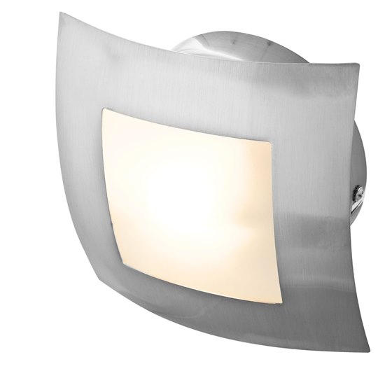 Picture of 40w Argon G9 G9 Halogen Dry Location Brushed Steel Opal Wall or Ceiling Fixture