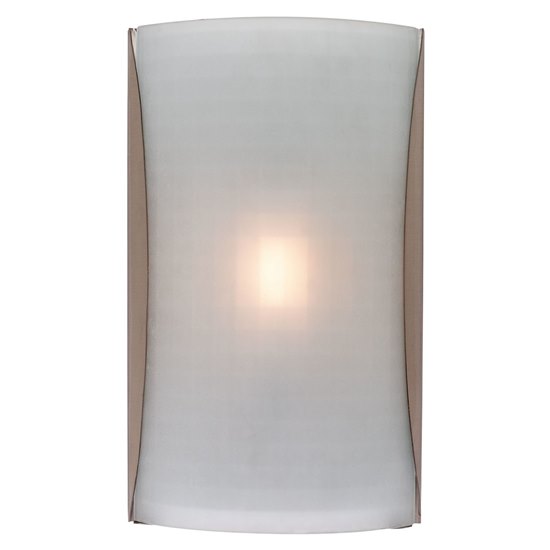 Picture of 52w (2 x 26) Radon G24q-3 Quad Fluorescent Damp Location Brushed Steel Checkered Frosted Wall Fixture (CAN 14.25"x8.5"x0.4")