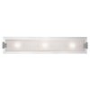 Picture of 300w (3 x 100) Plasma R7s J-118 Halogen Damp Location Brushed Steel Frosted Vanity & Wall Fixture (CAN 33.1"x4.5"x1.75")