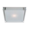 Foto para 36w (2 x 18) Vision G24q-2 Quad Fluorescent Damp Location Brushed Steel Frosted Flush-Mount 11.8"x11.8"x3.25" (CAN 7.1"x6"x1.25")