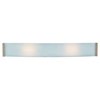 Picture of 48w (2 x 24) Helium Bi-Pin T-5 HO Linear Fluorescent Damp Location Brushed Steel Checkered Frosted Wall & Vanity (CAN 31.5"x4.75"x0.75")