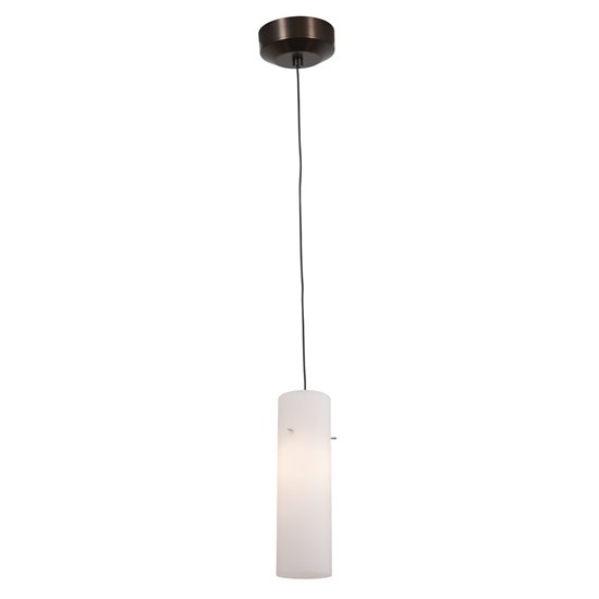 Foto para 35w Zeta GY6.35 Bi-Pin Halogen Dry Location Bronze Opal Low Voltage Pendant with Anari Silk (l) Glass