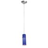 Picture of 40w Delta G9 G9 Halogen Dry Location Brushed Steel Cobalt Line Voltage Pendant with Anari Silk (l) Glass