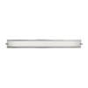 Foto para 39w Geneva Bi-Pin T-5 HO Linear Fluorescent Damp Location Brushed Steel Opal Wall & Vanity (CAN 37.4"x2.25"x1.25"Ø4.4")