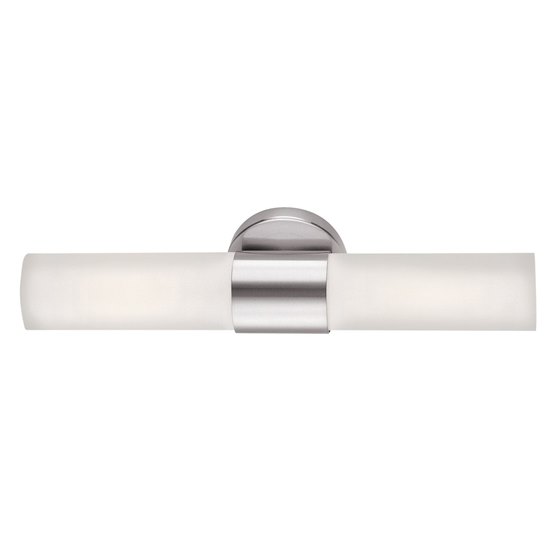 Foto para 26w (2 x 13) Aqueous GU-24 Spiral Fluorescent Damp Location Brushed Steel Opal Wall Fixture (CAN 5.1"x5.1"x0.75")