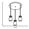 Picture of 54w (3 x 18) Circ GU-24 Spiral Fluorescent Dry Location Brushed Steel Energy Star Round Pendant Assembly