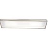 Picture of 78w (2 x 39) Ark Bi-Pin T-5 HO Linear Fluorescent Damp Location Brushed Steel Frosted Fluorescent Ceiling Wall Fixture (CAN 9.9"x4.5"x1.4")