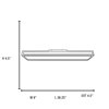 Foto para 78w (2 x 39) Ark Bi-Pin T-5 HO Linear Fluorescent Damp Location Brushed Steel Frosted Fluorescent Ceiling Wall Fixture (CAN 9.9"x4.5"x1.4")