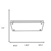 Picture of 48w (2 x 24) Vision Bi-Pin T-5 HO Linear Fluorescent Damp Location Brushed Steel Frosted Fluorescent Ceiling Wall Fixture (CAN 22.9"x4.4"x1.4")