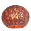 Picture of Safari Red Ribbed Opaline Italian Hand Blown Art Safari Opaline GlassShade