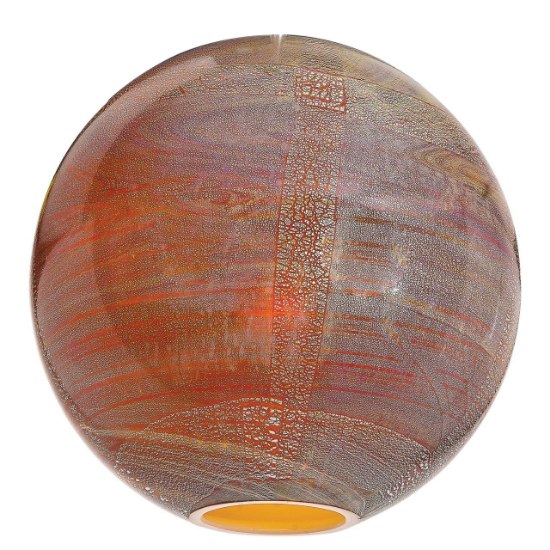 Picture of Safari Silver Amber Opaline Italian Hand Blown Art Safari Opaline Glass Shade