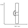 Picture of 26w (2 x 13) Cobalt GU-24 Spiral Fluorescent Damp Location Brushed Steel Opal Wall Fixture (CAN 0.75"Ø5")