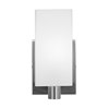 Picture of 60w Archi E-26 A-19 Incandescent Damp Location Brushed Steel Opal Wall & Vanity (CAN 5.9"x4.75"x0.9")