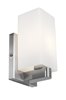 Picture of 60w Archi E-26 A-19 Incandescent Damp Location Brushed Steel Opal Wall & Vanity (CAN 5.9"x4.75"x0.9")