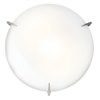 Picture of 39w (3 x 13) Zenon GU-24 Spiral Fluorescent Damp Location Brushed Steel Opal Flush-Mount