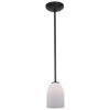 Foto para 100w Bordeaux Glass Pendant E-26 A-19 Incandescent Dry Location Oil Rubbed Bronze Opal Glass 7.5"Ø5.25" (CAN 1.25"Ø5.25")