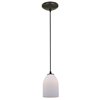 Picture of 100w Bordeaux Glass Pendant E-26 A-19 Incandescent Dry Location Oil Rubbed Bronze Opal Glass 7.5"Ø5.25" (CAN 1.25"Ø5.25")