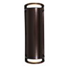 Picture of 120w (2 x 60) Poseidon E-26 A-19 Incandescent Bronze Ribbed Frosted Wet Location Bulkhead 6"x16.75" (OA HT 16.75) (CAN 7"x4.5"x0.5")