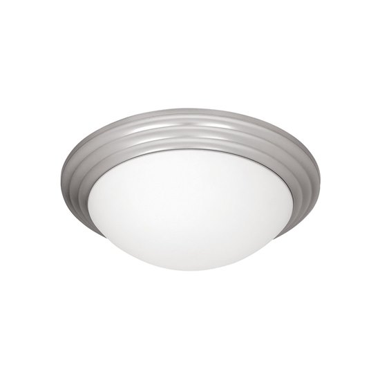 Picture of 15w Strata Module 90Plus CRI Damp Location Brushed Steel Opal Dimmable Led Flush-Mount 3.5"Ø10" (OA HT 3.5)