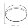 Picture of 15w Aero Module 90Plus CRI Damp Location Chrome Opal Dimmable Led Flush-Mount 4"Ø12.5" (OA HT 4) (CAN 1"Ø10.2")