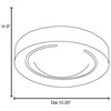 Picture of 15w Splash Module 90Plus CRI Damp Location Chrome Opal Glass Dimmable Led Flush-Mount 3"Ø10.25" (OA HT 3) (CAN 1"Ø7.5")