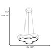 Picture of 30w Pebble Module 90Plus CRI Damp Location Chrome Opal Abstract Glass Dimmable Led Flush-Mount 4.7"Ø19.5" (CAN 0.25"Ø6")