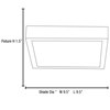 Picture of 16w Strike Module 85CRI LED Damp Location Silver ACR Dimmable Square Led Flush-Mount (OA HT 1.5)