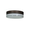 Foto para 15w Solid Module 90Plus CRI Damp Location Bronze Opal - Round Dimmable Solid Glass Led Flush-Mount (OA HT 3)