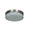 Foto para 15w Solid Module 90Plus CRI Damp Location Brushed Steel Opal - Round Dimmable Solid Glass Led Flush-Mount (OA HT 3)