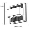 Foto para 7w (2 x 3.5) ZyZx Module 85CRI LED Satin Marine Grade Wet Location Led Wallwasher (OA HT 5.25) (CAN 5.25"x5.25"x1")