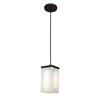 Picture of 100w Basik E-26 A-19 Incandescent Dry Location Oil Rubbed Bronze Opal Square Glass Pendant (CAN 0.5"Ø4")