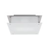 Picture of 15w Vision Module 90Plus CRI Damp Location Brushed Steel Frosted Dimmable Led Flush-Mount 9.5"x9.5"x3.25" (OA HT 3.25) (CAN 4.6"x6.9"x1.25")