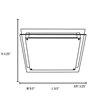 Picture of 15w Vision Module 90Plus CRI Damp Location Brushed Steel Frosted Dimmable Led Flush-Mount 9.5"x9.5"x3.25" (OA HT 3.25) (CAN 4.6"x6.9"x1.25")