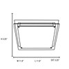 Picture of 15w Vision Module 90Plus CRI Damp Location Brushed Steel Frosted Dimmable Led Flush-Mount 11.8"x11.8"x3.25" (OA HT 3.25) (CAN 7.1"x6"x1.25")