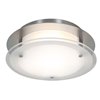 Picture of 15w VisionRound Module 90Plus CRI Damp Location Brushed Steel Frosted Dimmable Led Flush-Mount 3.25"Ø10" (OA HT 3.25) (CAN 1.25"Ø8.1")