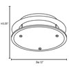 Picture of 15w VisionRound Module 90Plus CRI Damp Location Brushed Steel Frosted Dimmable Led Flush-Mount 3.25"Ø11.75" (OA HT 3.25) (CAN 1.1"Ø9.3")