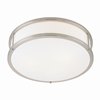 Foto para 15w Conga Module 90Plus CRI Damp Location Brushed Steel Opal Dimmable Led Flush-Mount 4.5"Ø16" (OA HT 4.5)