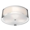 Picture of 30w Tara Module 90Plus CRI Damp Location Brushed Steel Opal Dimmable Led Flush-Mount (OA HT 4.75) (CAN 0.9"Ø11.75")