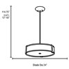 Picture of 30w Tara Module 90Plus CRI Damp Location Brushed Steel Opal Dimmable Led Semi-Flush Or Pendant 4.75"Ø24" (CAN 1.4"Ø5.1")