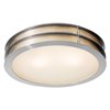 Picture of 30w Iron Module 90Plus CRI Damp Location Brushed Steel Frosted Flush-Mount (OA HT 4) (CAN Ø14")