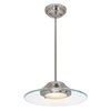 Picture of 13w Phoebe GX-53 80CRI LED Dry Location Brushed Steel 8mm Clear Glass Pendant 4"Ø13.5" (CAN 1.75"Ø5.25")