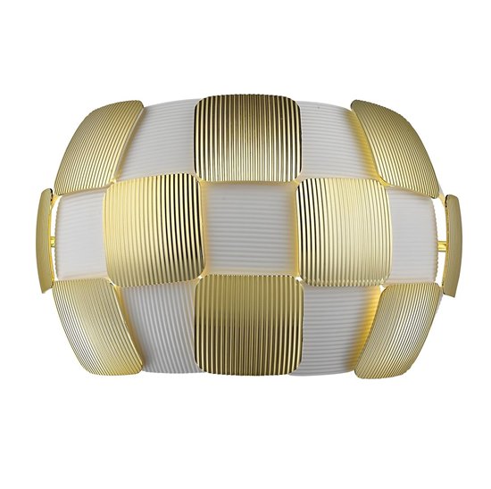 Foto para 72w (2 x 36) Layers E-12 B-10 Incandescent Damp Location White GLD Wall Fixture (OA HT 7.9)