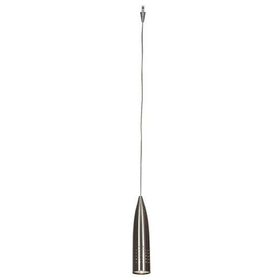 Foto para 35w Odyssey GU-5.3 MR-16~Halogen Dry Location Brushed Steel Steel Bullet Pendant Excluding Mono-Pod (CAN Ø4.5")