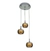 Foto para 144w (3 x 48) Glam G9 G9 Xenon Dry Location Chrome Mirror Glass With Crystal 3 -Light Pendant (CAN 1.5"Ø10")