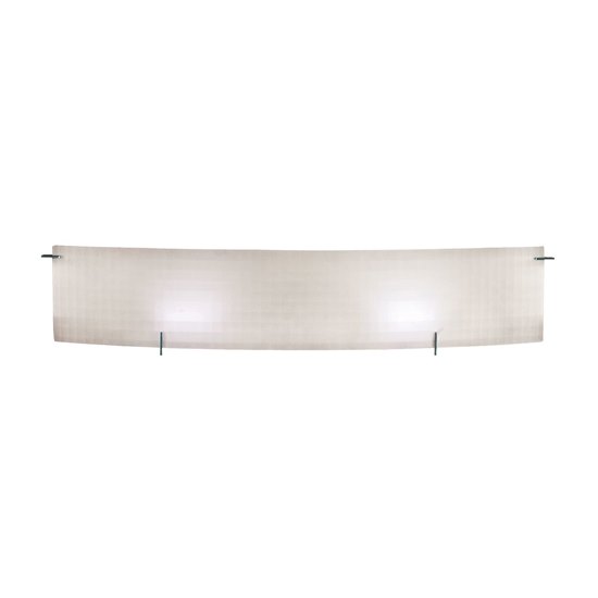 Foto para 26w Oxygen Module 85CRI LED Damp Location Chrome Checkered Frosted Wall Vanity Fixture (OA HT 6.75) (CAN 25.25"x5.5"x0.88")