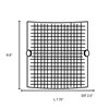 Picture of 16w Radon Module 90Plus CRI Damp Location Brushed Steel Checkered Frosted Wall Fixture (OA HT 8) (CAN 4.75"x6.88"x0.88")