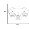 Picture of 12w (3 x 4) Optix Module 90CRI LED Damp Location Chrome ACR 3-Light Dimmable Led Flush-Mount (OA HT 5.5)